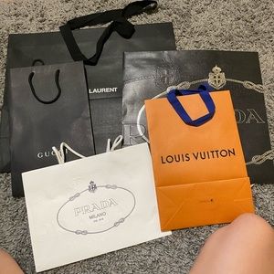 Lot of designer shopping bags